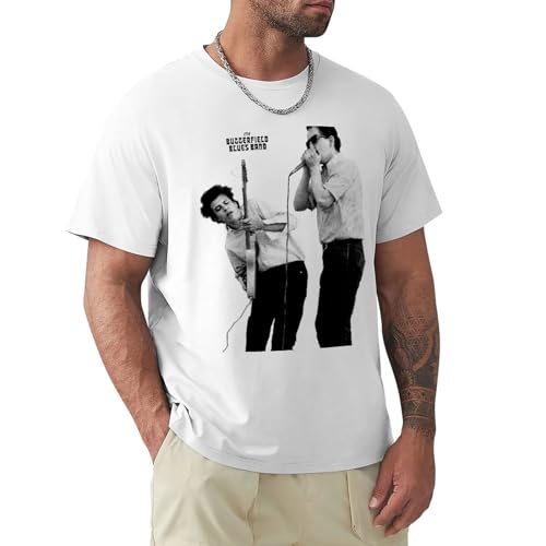 Photo de Paul-Butterfield-Blues-Band-T-Shirt-Tee-Shirt-Korean-Fashion-Short-Sleeve-Plus-Size-Tops-Fitted White L