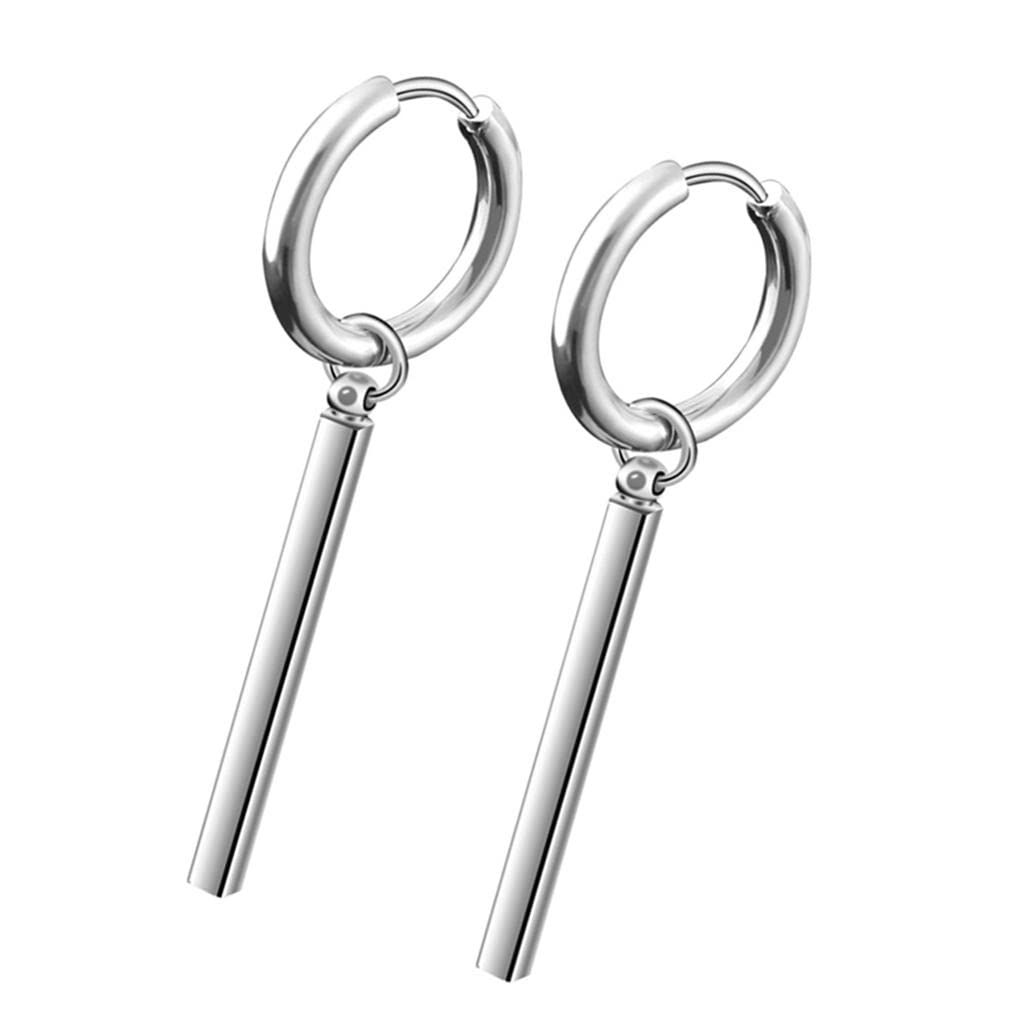 CALANDIS Stainless Steel Long Bar Earrings Ear Studs Ring Loop Drop Earring Piercing (B09ZTYG9YQ) Amazon Price History, Amazon Price Tracker
