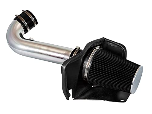 Cold Air Intake Airflow System with Heat Shield Kit + Filter Combo BLACK Compatible For 11-21 Durango/Grand Cherokee 5.7L V8