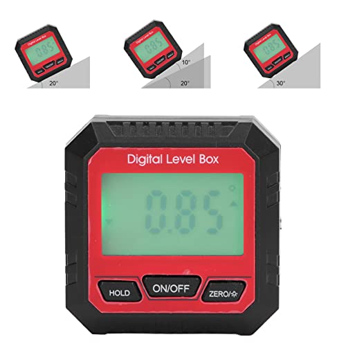 Inclinómetro digital y nivel magnético con LCD, rojo miniatura 4