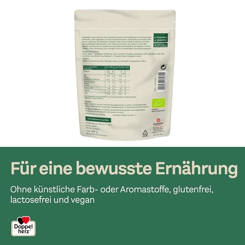 Doppelherz pure Bio Flohsamenschalen – geschmacksneutral – zur Unterstützung einer natürlichen Verdauung und der Darmgesundheit – 200 g