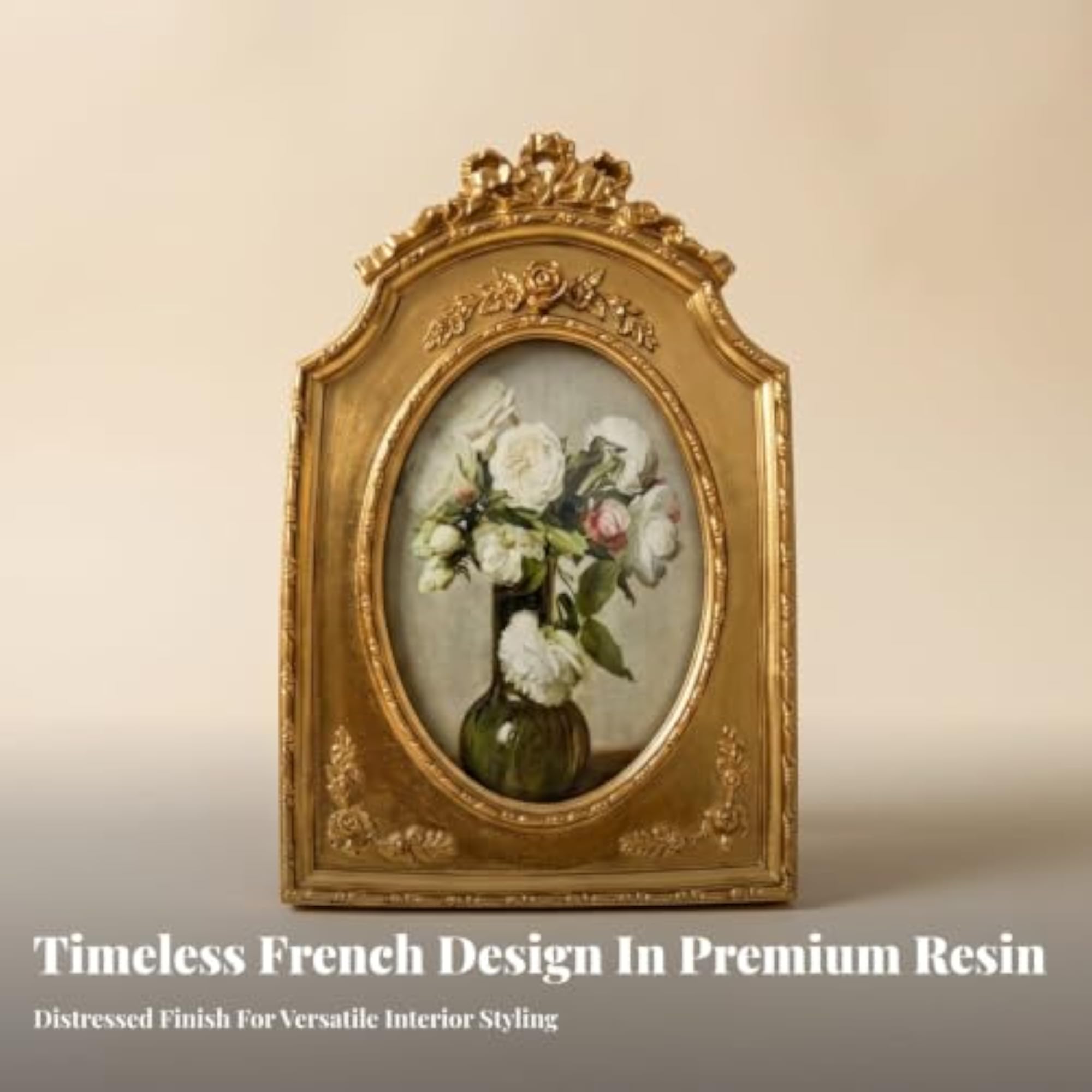 Ornate Resin Picture Frame, Vintage Arched Design