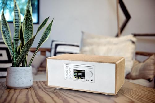 Micro System, CD-Player, DAB FM PLL Radio, Bluetooth, MUSE - (M-695 DBT) LCD-Display, NFC-Auto-Pairing-Funktion, 60 Watt, Weiss