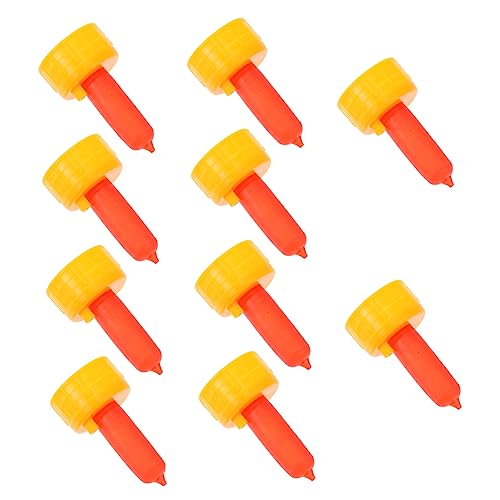 BEBEMOKO 10pcs Goat Pacifier Honey Bear Straw Cup Sheep Chicken Breast Milk Bags for Water Bottle Milk Storage Bag Soft Feeding Teat for Animals Miracle Food Bowl Rabbit Plastic Red