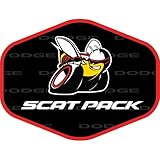 Dodge Scat Pack Bee Logo Premium Vinyl Sticker 4' x 3' hex Shape Made in The USA