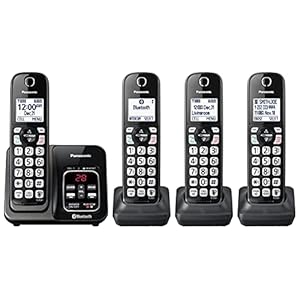 Panasonic Expandable Cordless Phone System with Link2Cell Bluetooth, Voice Assistant, Answering Machine and Call…