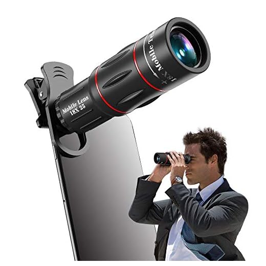 Apexel Universal 18X Clip-On Teleskop Kamera Mobiltelefon Zoomobjektiv för iPhone X/8 7 Plus/6S Samsung Galaxy S8 S7 Huawei och de flesta Android Smartphone