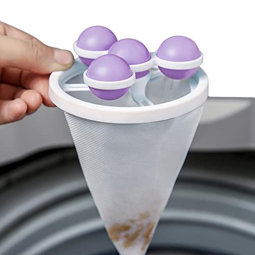 1/3 Pièces Sac en Filet À Peluches Flottant, Nettoyeur De Filtre À Cheveux pour Lave-Linge, Filtre À Cheveux Flottant pour Machine À Laver, Sac Réutilisable en Maille Flottante pour Peluches Cover