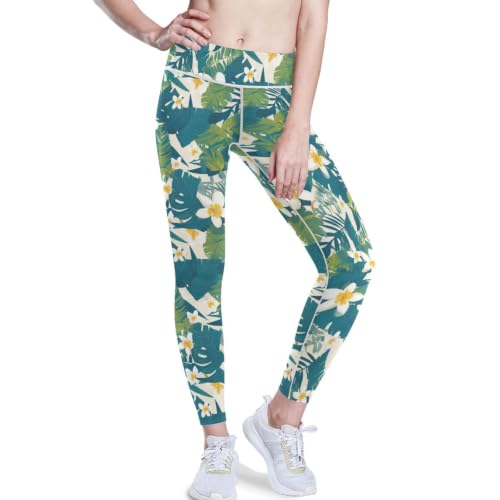 Leggings de baile para mujer con control de abdomen y bolsillos laterales de alta capacidad