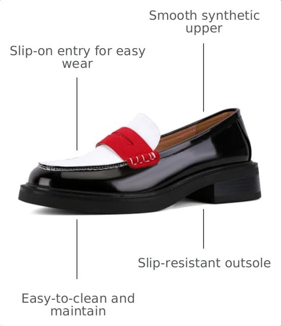 Image of Loafers for Women, Classic Penny Slip On Flat Dress Shoes