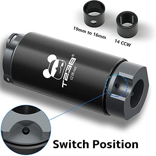 T238 Tracer Unit - Airsoft Tracer For Nerf Darts/Gel Ball Blaster (14 Ccw Adapter And 19Mm To 16Mm Adapter) #TOP2