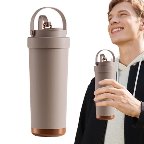 Dfstvup Vaso Térmico Portátil Para Café Frío | Termo De Viaje 750ml,Recipiente Para Beber Con Revestimiento Ceramico Y Tapa Para Uso Diario En Casa Gimnasio Escuela Hospital Camping Coche Y