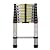 Telescoping Aluminum Ladder, 12.5 FT Lightweight Extension Folding, Portable Multi-Purpose Compact, Slow Down Design Collapsible, 330 lbs Capacity
