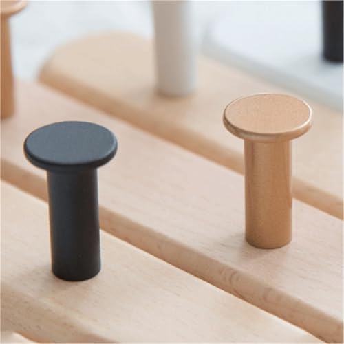 Perchero pared de madera sostenible con soportes resistentes de diseño creativo 6