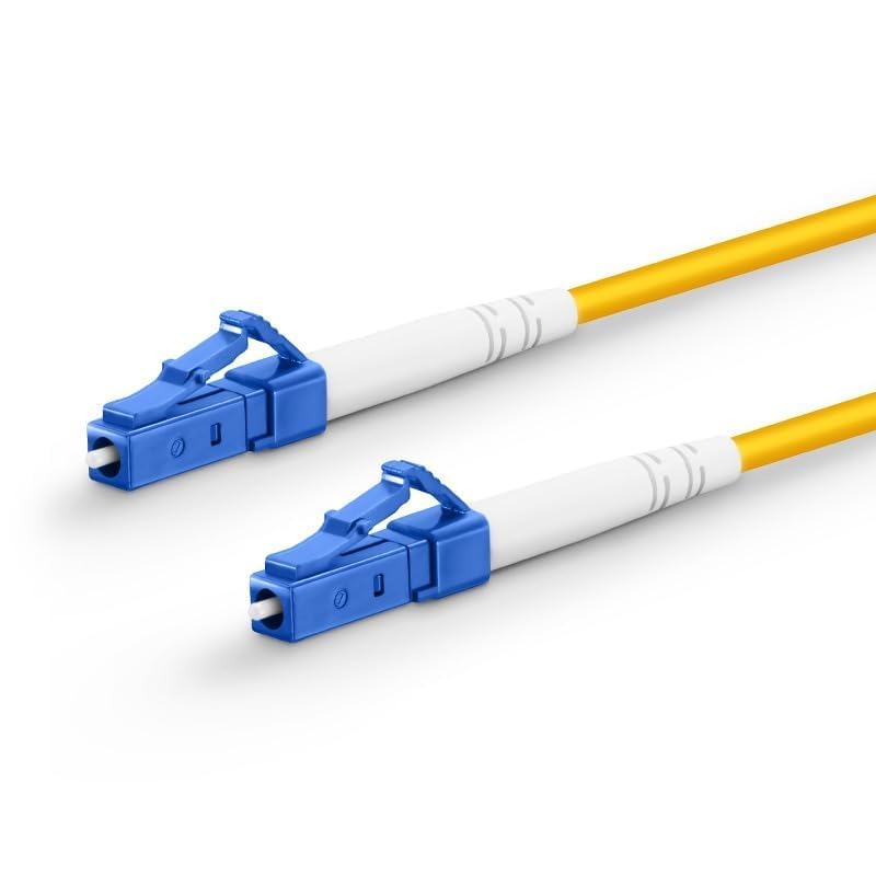 Image of BigPlayer 1.5 Meter LC to LC Fiber Optic Cable - Simplex Single Mode 9 /125 Jumper, FSMS LC /UPC to LC /UPC Connectors, Yellow - High-Speed Data Transfer