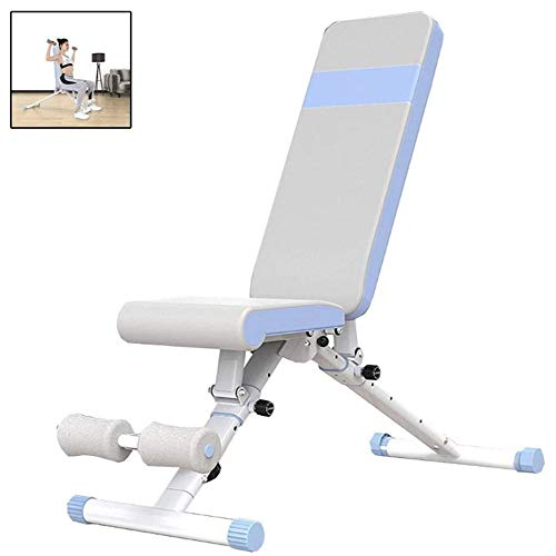 HFJDK Verstellbarer Hantelhocker, Sit-ups Trainingsgeräte Faltbares Bauchmuskelbrett mit Mehreren Funktionen Heimfitnessgeräte Gewichtsverlust Artefakt Cover