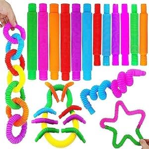 SOLDRIGHT Flexible Fun 12-Piece Multicolored Stretch Tube Set - Interactive Sensory Toy with Telescopic Bellows for Kids Education & Entertainment. (B0CY5BJXK2) Amazon Price History, Amazon Price Tracker