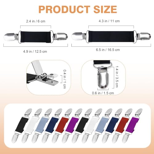 Ruisita 12 Pieces Dress Clips Back Cinch Set, Shirt, Sweater, Clothes, Mitten, Shawl, Waist Clips for Women Men2