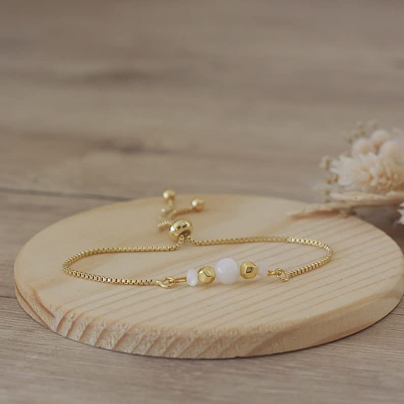 Bracelet fertilité maternité pierre de lune cadeau maman femme enceinte désir grossesse