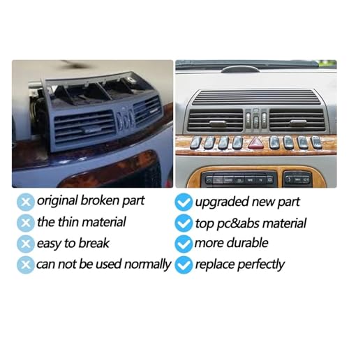 Panel de ventilación salpicadero Benz W220 para reparar aireador 4
