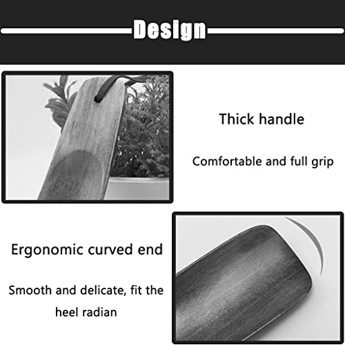 Cuerno del zapato corto de madera portátil con mango compacto multicolor 4
