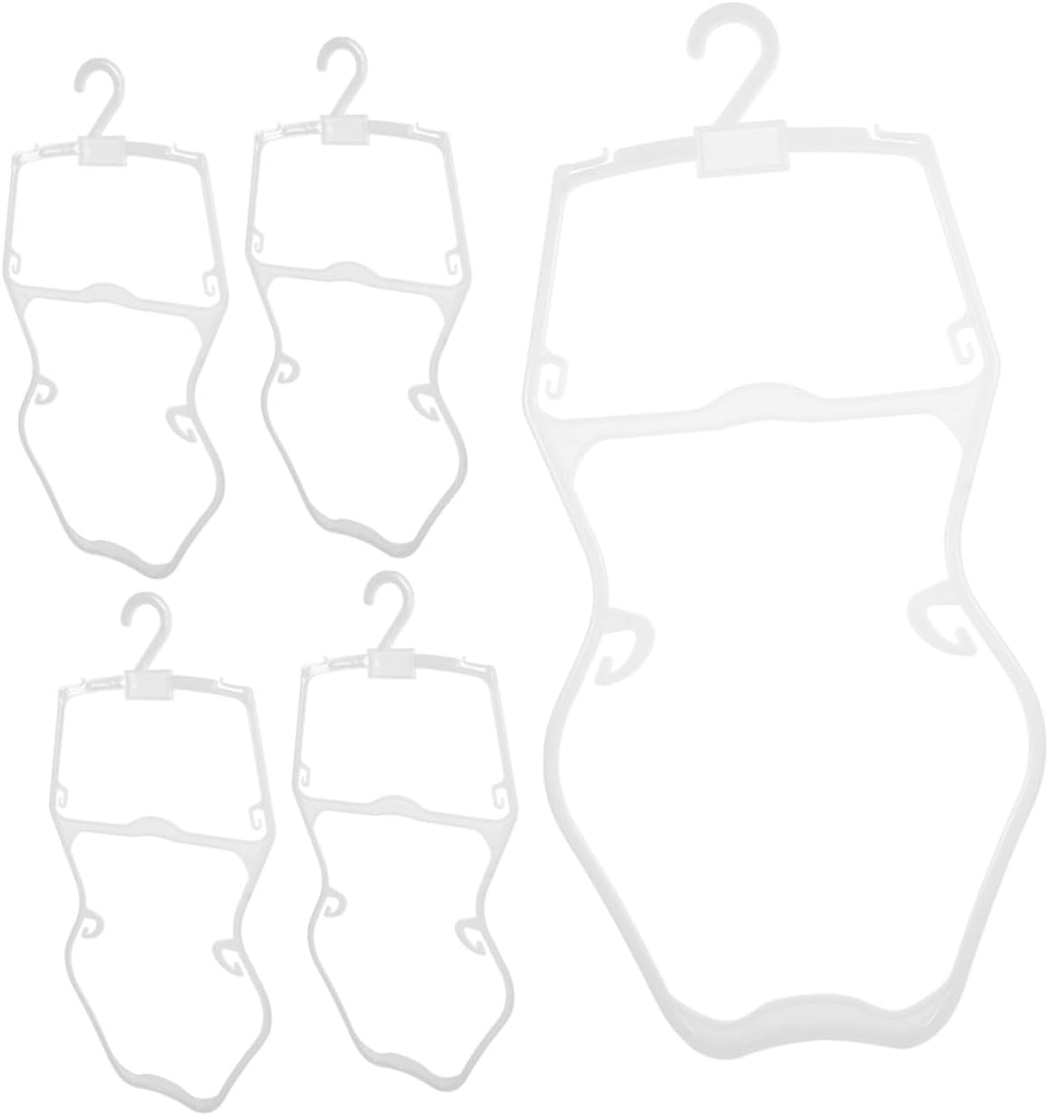 Ipetboom 6pcs Plastic Clothes Hangers and Newborns, Hangers for Closet Organization, Space-Saving Design for Boys and Swimwear and Clothing Storage