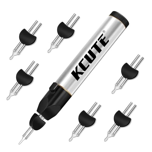Chispee Thread Burner Kit with 6PCS Tips One Touch Thread Zapper Tool for Finishing Bead Weaving, Sewing, Leather Work, Fast Melting Wax& Jewelry Making