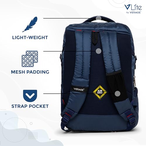 Image of ACEPACK Gallivant 25.91 Liters Water Repellant 17.32 inch Laptop Backpack With Rain Cover For Casual, Outdoor, Office Or Daily Use (Navy Blue)
