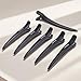 owmoer 6PCS Professional Duckbill Hair Clips, 4.7 Inch Anti-Slip Sectioning Clips, Strong Hold Non-Deformable Styling Clips for Salon Long Thick Hair, Black