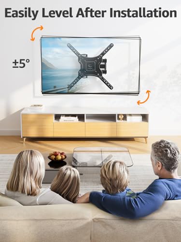 Image of ELIVED Full Motion TV Wall Mount for Most 26-60 Inch TVs, Articulating Arms Swivel and Tilt tv Mount, Wall Mount Brackets Max VESA 400x400, Single Stud Perfect Center Design, Holds Up to 77 lbs.