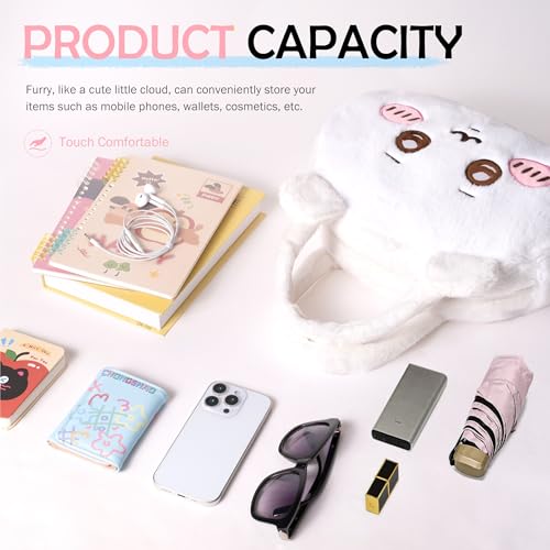 Bolso de hombro de peluche cute para mujer miniatura 5