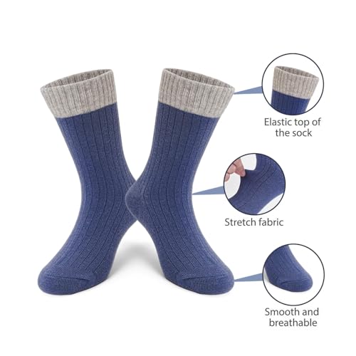 Image of Toddler Non Slip Cotton Crew Socks with Grips for Baby Boys Girls