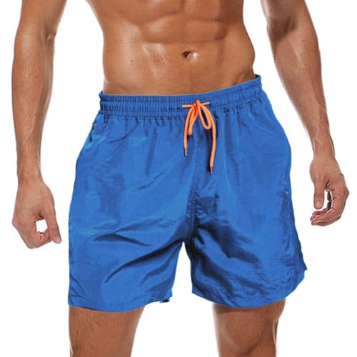 ZOXOZ Badehose Herren Atmungsaktiv Schnelltrocknend Boardshorts mit Verstellbarem Tunnelzug und Mesh-Futter Navyblau M