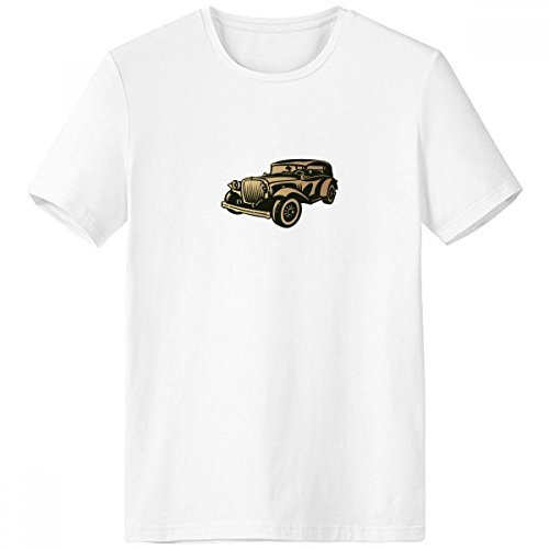 T-shirt blanc voiture classique coupe ample fini les hauts inconfortables
