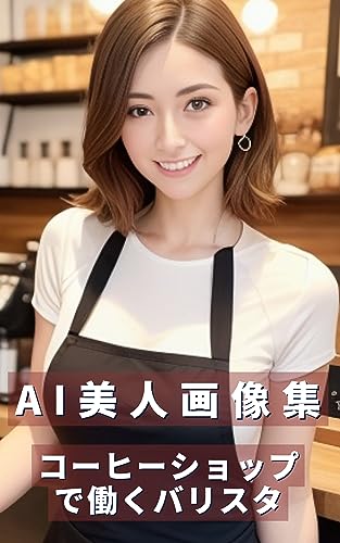 AI美人画像集:コーヒーショップで働くバリスタ