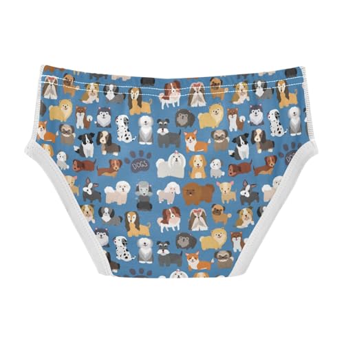 Boys' Exclusive Briefs Toddler Underwear 95% Combed Cotton Boxerbriefs 2T Dog Breed Assortment Pattern 762