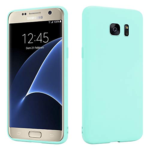 HSP Funda para Samsung Galaxy S7 [resistente al polvo] Carcasa protectora silicona TPU | Anti-arañazos Antigolpes Anti-Choques | Protección de cámara | Suave Blanda Delgada Case | Turquesa