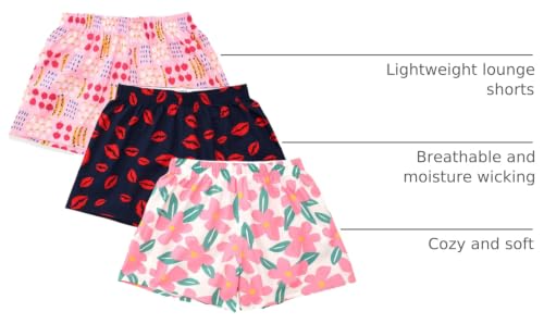 Image of Boxer Shorts for Women Gingham Sleep Y2k Printed Boxers Pj Boxer | Trendy Short,Checkered,Baggy Pj Boxers