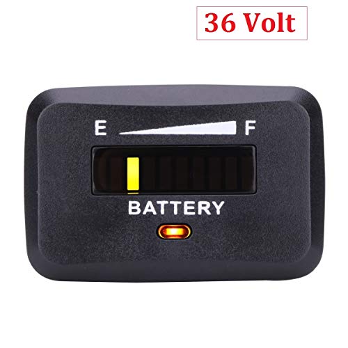 SEARON 36V Volt LED Battery Level Indicator Meter Gauge for EZGO Club Car Yamaha Golf Cart Forklift ATV Motorcycle Marine Van Vehicle.
