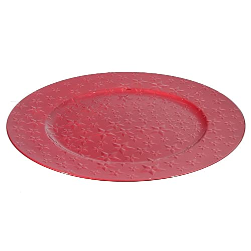 Platos Base Redondos Rojos 13" Set x 6 miniatura 1