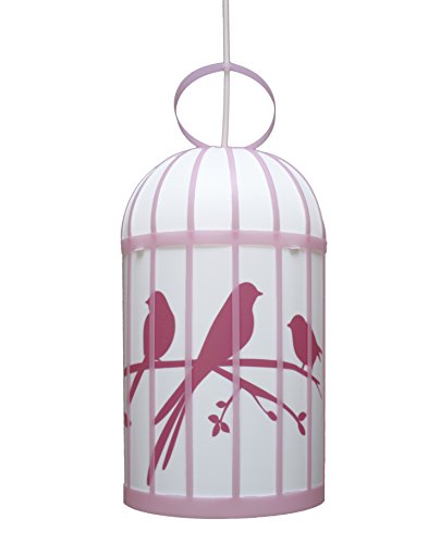 R&M Coudert Lampe Suspension Enfant Cage aux Oiseaux Rose Cover