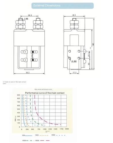Relais de démarrage CC QCC26C-100A contacteur 24V pour moteurs
