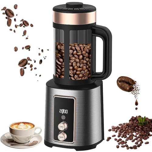 ZHJOPP Electric Coffee Bean Roaster - 400g Roasting Machine with Adjustable Temperature,and Chaff Separation for Home or Commercial Use