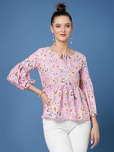 Image of OOMPH! Women's Floral Relaxed Fit Tunic Shirt