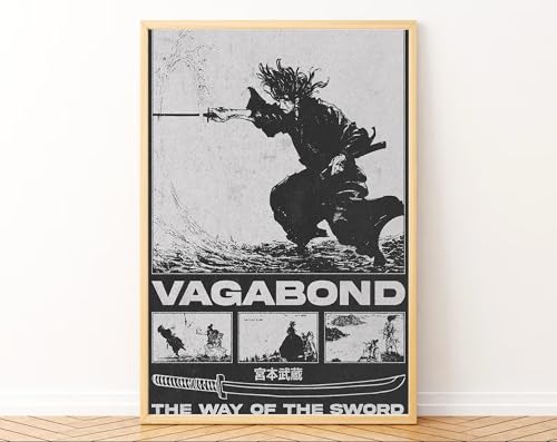 Image of Gamya Framed Japan Samurai Theme Motivational Quote Posters For Office, Living Room, Bedroom Wall Decor - Aesthetic Room Decor (13x19 Inches) (Vanga)