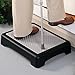 Unibos Portable Indoor Outdoor Half Step Stool, Portable Step Riser for Elderly & Disabled, Antislip Half Step Door Step Up Platform for Stairs, Cars, Bed, Chair, Shower White