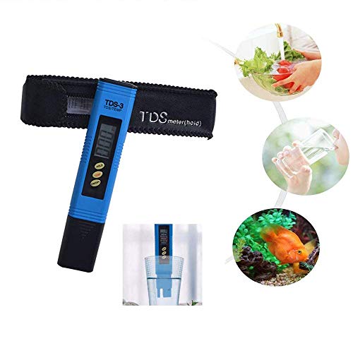 Volwco TDS Meter, Digital Water Tester, Professional 3-in-1 TDS, Temperature and EC Meter, 0-9990ppm, Ideal Water Test Meter for Drinking Water, Aquariums