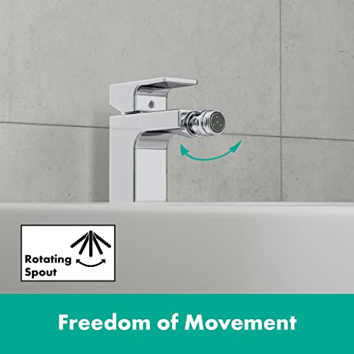 hansgrohe Vernis Shape Single lever bidet mixer with pop-up waste set, chrome, 71211000 - Image 4