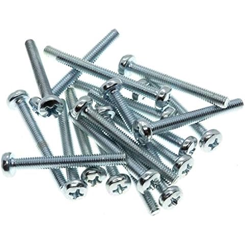 M4 (4mm x 50mm) Pan Head Machine Screws - Steel (Pack of 20) DIN 7985 Cover