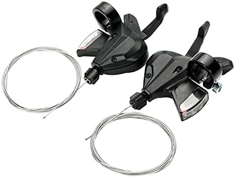 FOUROL Cycling Shifters 3x8-Speed Shift Lever Shifter Right Left Bicycle Derailleur Mountain Hybrid Bike Bicycle Parts Cycling Shift Levers (Color : 1 Pair Left Right)